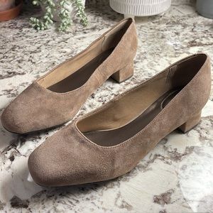 Trotters Womens Suede Leather Career Block Heels Shoes Pumps 8W